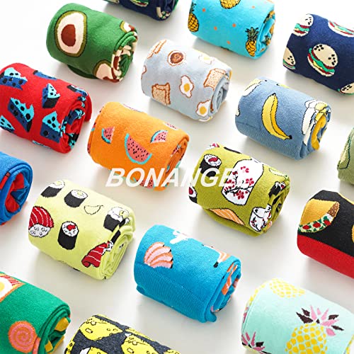 BONANGEL Funny Socks for Men & Women,Fun Socks,Crazy Colorful Cool Novelty Cute Dress Socks,Food Animal Space Socks …