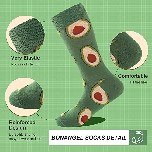 BONANGEL Funny Socks for Men & Women,Fun Socks,Crazy Colorful Cool Novelty Cute Dress Socks,Food Animal Space Socks …