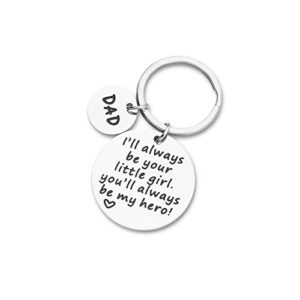 fathers day dad gift from daughter birthday keychain gift for father daddy father in law stepdad present christmas valentine thanksgiving gift for papa dad from little girl kids stocking stuffer