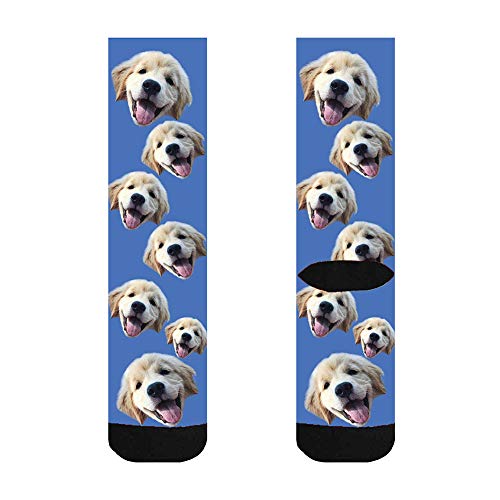 Kervaky Custom Socks with Face Dog Socks, Your Photo on Personalized Socks with Picture for Men Women