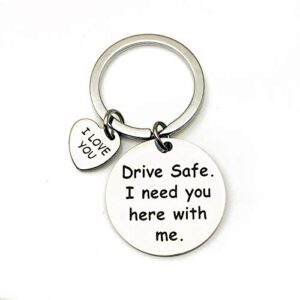 Drive Safe Keychain Gifts for Family Member Friends Birthday Gift Gift Stocking Stuffer Birthday Gifts for Women Men