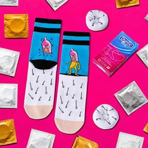 Funny Duroc Socks Box for Men - Valentines Day Gifts for Boyfriend Him Husband Fun Novelty Funky Crazy Silly Cool Socks Lovers Joke Gifts