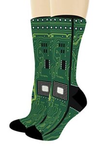 computer geek gifts computer socks computer christmas gifts coding socks 1-pair novelty crew socks