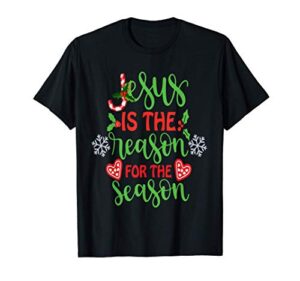 jesus the reason christian christmas stocking stuffer gifts t-shirt