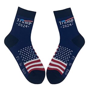 trump 2024 socks with hair – unisex funny gift socks president 2024 socks with comb (06-2024)