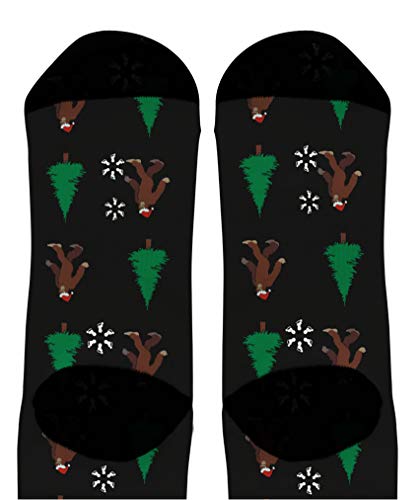 Holiday Socks Christmas Tree Bigfoot Socks Sasquatch Christmas Clothes 1-Pair Novelty Crew Socks