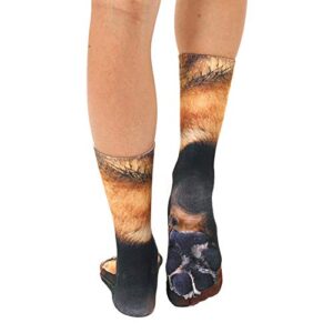 SherryDC Mens Boys Novelty Crazy Cool Funny Animal Paws 3D Printed Casual Crew Tube Socks