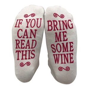 jinx if you can read this bring me some wine gift socks – perfect hostess or housewarming gift idea, birthday present, or mother’s day gift for a wine enthusiast,white,one size fits most