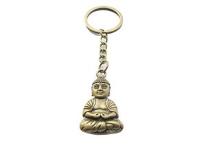 buddha keychain, buddhist gift, yoga teacher gift, stocking stuffer,bag charm, yoga accessories, buddha charm