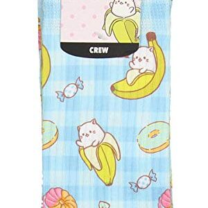 Bananya: Kitty Who Lives In A Banana Sweet N' Treats Sublimated Adult Crew Socks