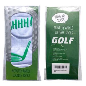 Funny Golf Socks 'Shhh, I'm Watching Golf' Ankle/Lounge Socks - Great Gift For a Golfer