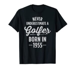 68 year old golfer: golfing golf 1955 68th birthday t-shirt