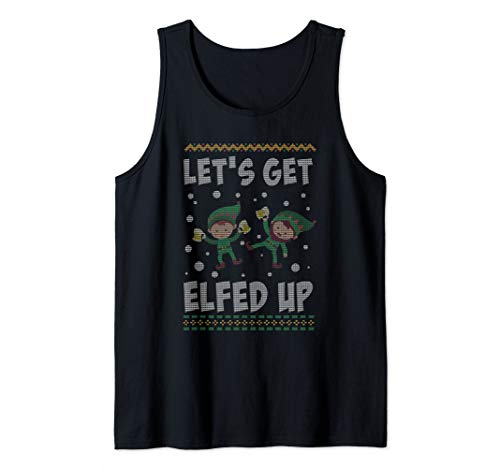 Elf Funny Ugly Christmas Tank Top