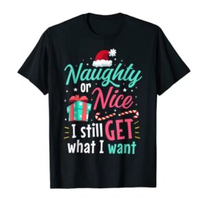 Naughty Or Nice List Christmas Stocking Stuffer Gift T-Shirt