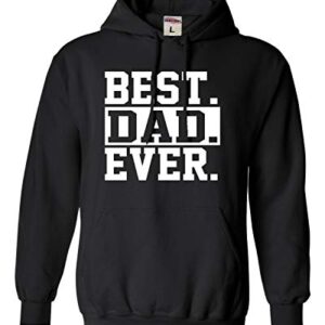 Go All Out Medium Black Mens Best Dad Ever #1 Dad Worlds Greatest Sweatshirt Hoodie