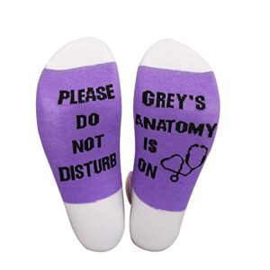 unisex funny socks grey’s anatomy is on novelty crew casual cotton socks you are my person socks summmer gifts