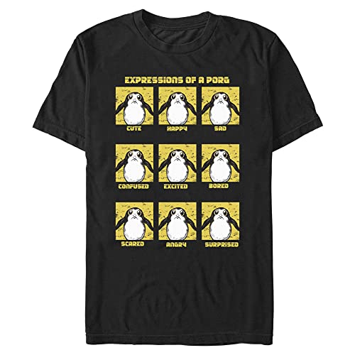 STAR WARS Big & Tall Last Jedi PORG Expressions Men's Tops Short Sleeve Tee Shirt, White, Large