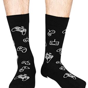 Gaming Socks Men, Novelty Funny Gamer Mid Calf Socks Gift for Game Lovers Teen Boys Kids Sons