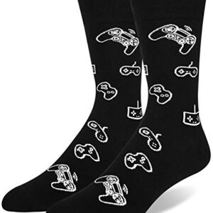 Gaming Socks Men, Novelty Funny Gamer Mid Calf Socks Gift for Game Lovers Teen Boys Kids Sons