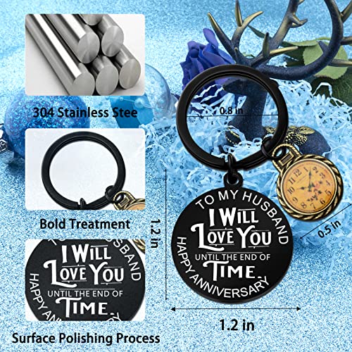 Aisity Valentines Day Gifts for Him Husband Anniversary Keychain for Men Husband Keychain from Wife Romantic Gifts for Him Hubby Christmas Birthday Valentines Stuffers Meaningful Small Gifts