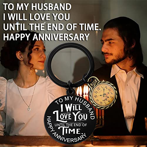 Aisity Valentines Day Gifts for Him Husband Anniversary Keychain for Men Husband Keychain from Wife Romantic Gifts for Him Hubby Christmas Birthday Valentines Stuffers Meaningful Small Gifts