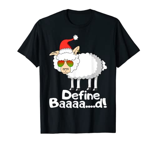 Define Bad Sheep Lover Farmer Christmas Stocking Stuffer T-Shirt