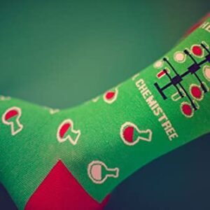 Crazy Dog T-Shirts Men's Oh Chemis Tree Socks Funny Christmas Tree Chemistry Science Nerdy Graphic Novelty Footwear