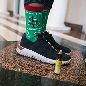 Crazy Dog T-Shirts Men's Oh Chemis Tree Socks Funny Christmas Tree Chemistry Science Nerdy Graphic Novelty Footwear