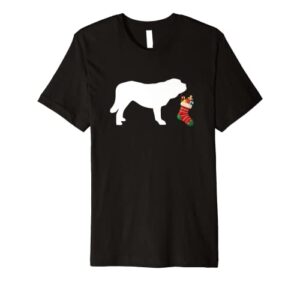 st bernard christmas saint bernard stocking stuffer dog premium t-shirt