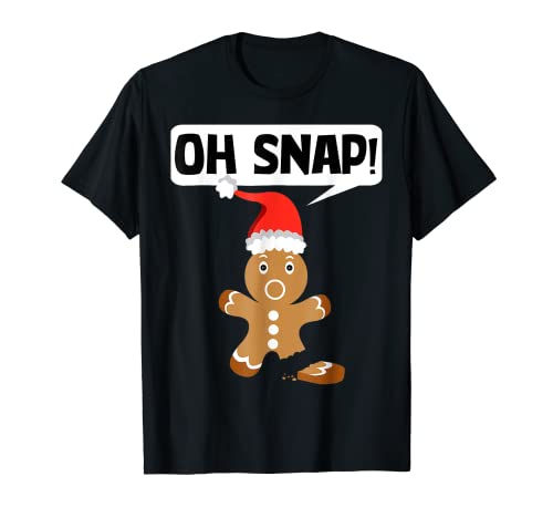 Gingerbread Man Oh Snap Cookie Christmas Stocking Stuffer T-Shirt