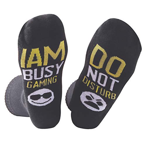 Do Not Disturb I'M Busy Gaming Socks, Funny Novelty Gamer Socks Gifts for Kids Teen Boys Mens Womens Game Lovers