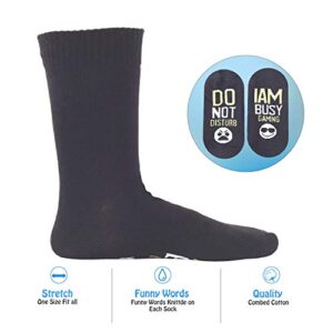 Do Not Disturb I'M Busy Gaming Socks, Funny Novelty Gamer Socks Gifts for Kids Teen Boys Mens Womens Game Lovers