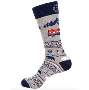 urban-peacock men’s novelty socks – multiple patterns! (rv camping road trip, 1 pair)