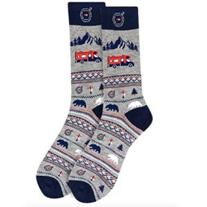 Urban-Peacock Men's Novelty Socks - Multiple Patterns! (RV Camping Road Trip, 1 Pair)