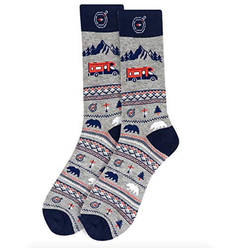 Urban-Peacock Men's Novelty Socks - Multiple Patterns! (RV Camping Road Trip, 1 Pair)