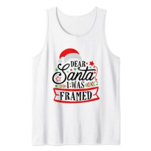 Dear Santa Funny Ugly Christmas Pajama Stocking Stuffer Gift Tank Top