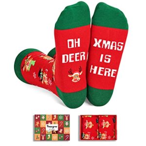 zmart novelty reindeer socks for women reindeer socks men, reindeer gifts, funny christmas socks christmas gifts