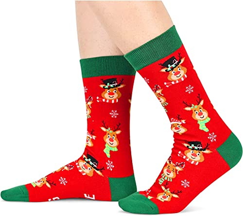 Zmart Novelty Reindeer Socks for Women Reindeer Socks Men, Reindeer Gifts, Funny Christmas Socks Christmas Gifts