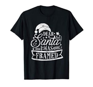 dear santa funny ugly christmas pajama stocking stuffer gift t-shirt