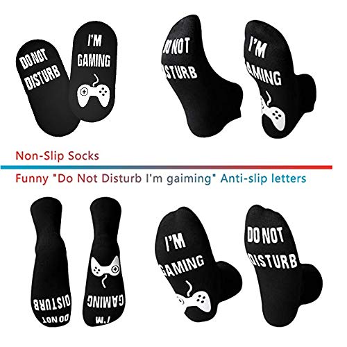 Do Not Disturb Gaming Socks ,Funny Christmas Gifts & White Elephnt Gift for Teens Kid boys Mens Womens Gamer Lovers