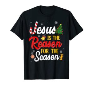 christian jesus the reason christmas stocking stuffer gifts t-shirt