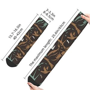 Novelty Crew Socks Athletic Running Workouts Work, Deer Duck Hunting Vintage