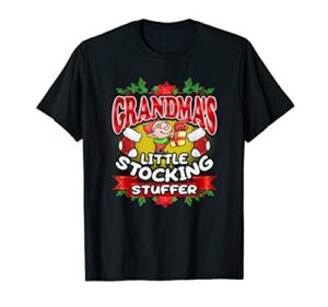 grandma’s little stocking stuffer, granny kids t-shirt