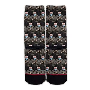 Function - Bernie Sanders Chair Meme All Over Socks Printed Men's Women's President Biden Inauguration 2020 2021 Socially Distanced Funny Joke Democrat Feel The Bern Sad