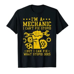 Funny Car Mechanic Men Women Kids Best Auto Mechanic T-Shirt