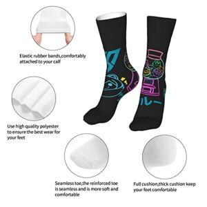 Its'Funneh'Krew Novelty Crew Socks Breathable Knitted Casual Calf Sockings For Men Women 15.7in Long