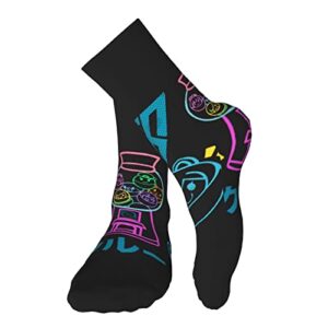 Its'Funneh'Krew Novelty Crew Socks Breathable Knitted Casual Calf Sockings For Men Women 15.7in Long