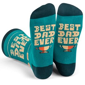 best dad ever socks – funny novelty gift for dads and grandpas for father’s day and christmas stocking stuffers