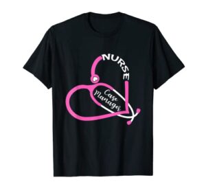 case manager nurse stethoscope heart love rn nursing t-shirt