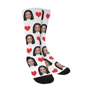 D-Story Custom your face Soft Socks for Women and Men 15.35 inch